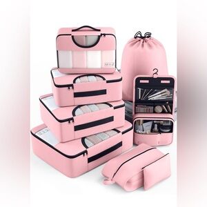 Pink Travel Storage Organizer Set